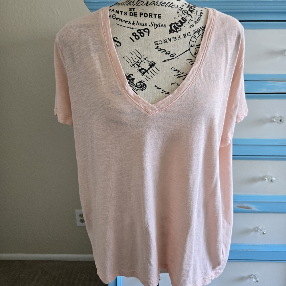 Madewell Soft Pink V-Neck Tee